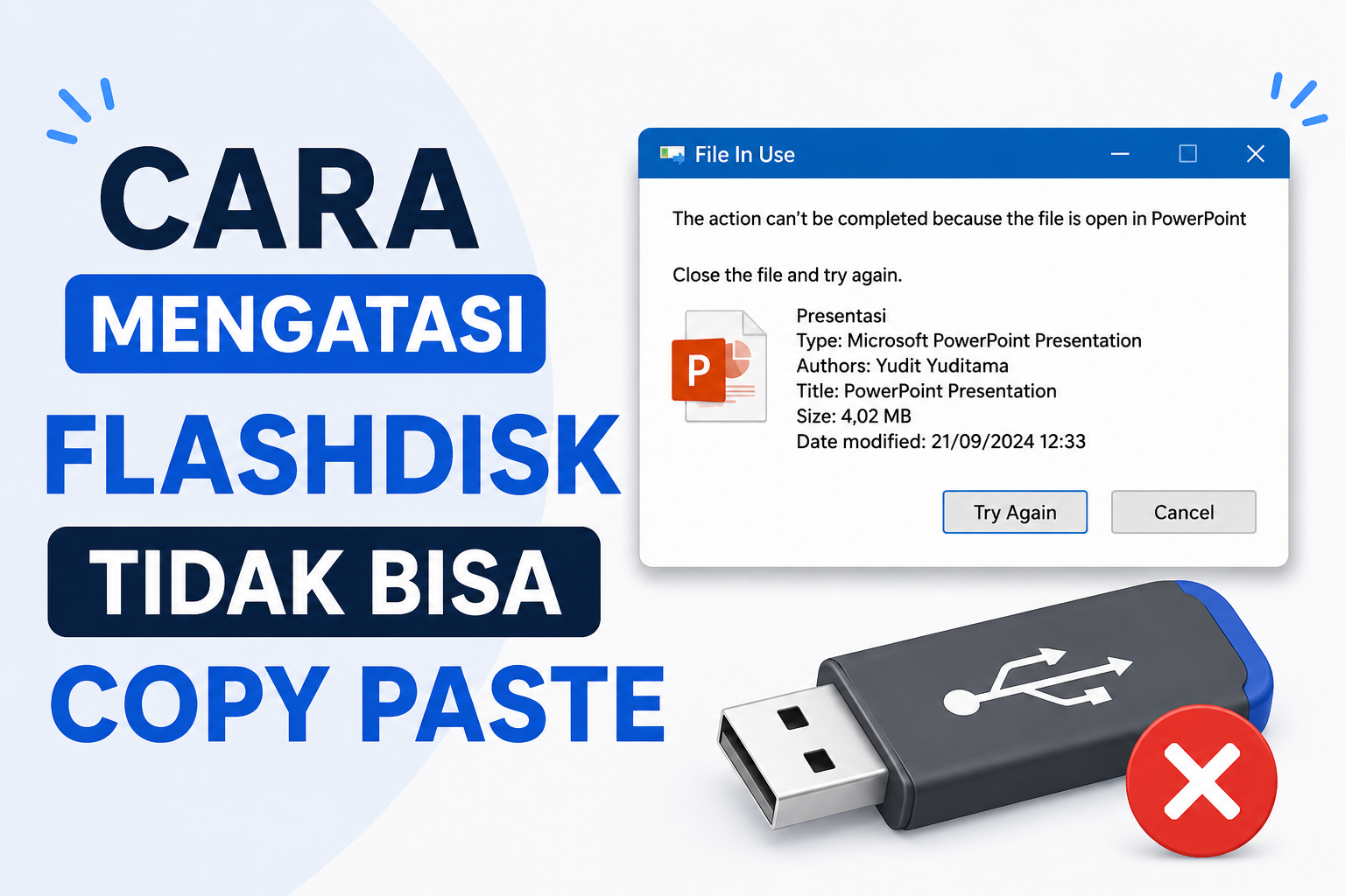 Mengatasi flashdisk tidak bisa copy paste
