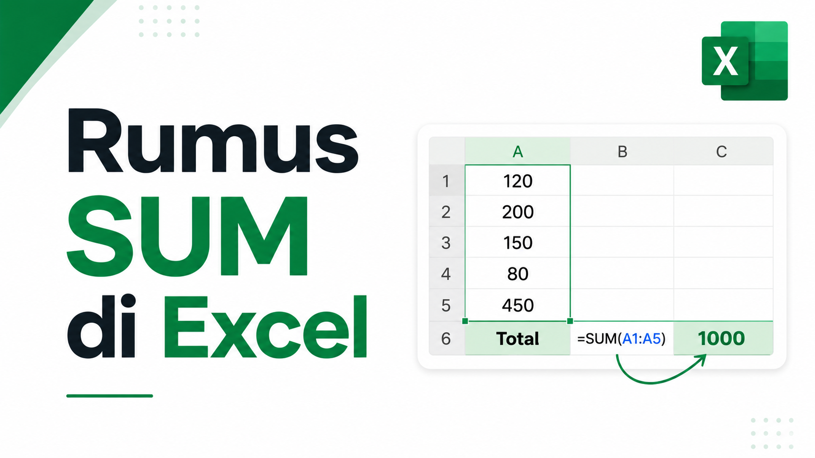 rumus sum excel